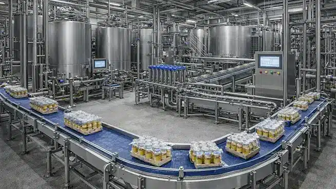 Food industry piping and equipment installation